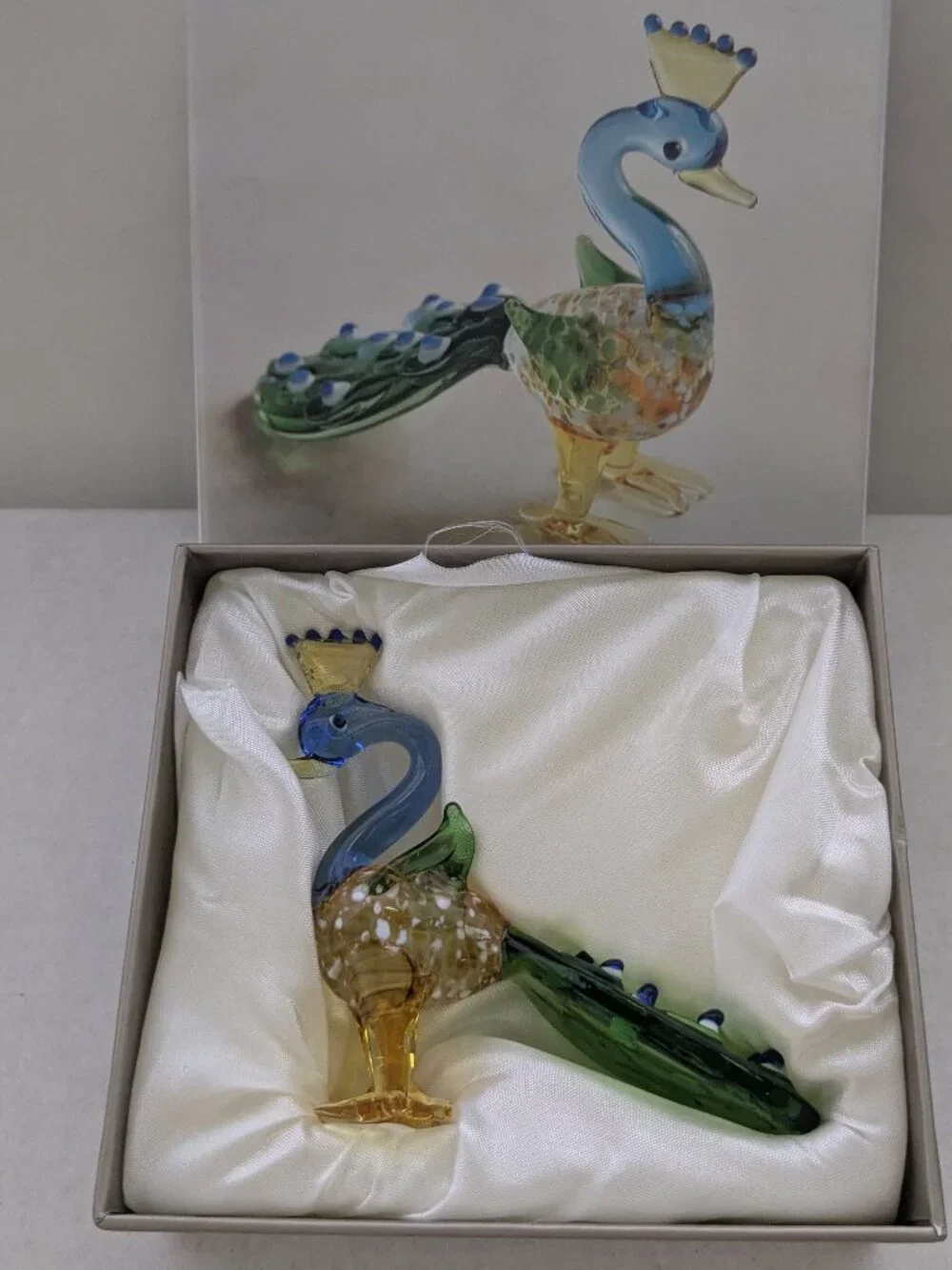 PIER1 Blown Glass Peacock 